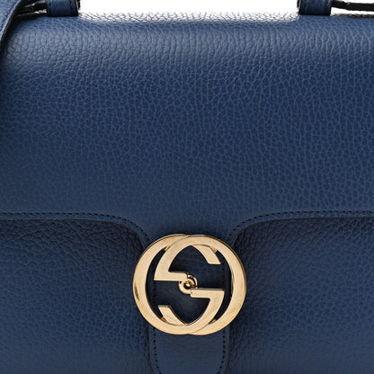 Gucci Dollar Calfskin Interlocking G Top Handle Shoulder Bag Caspian 9 of 12