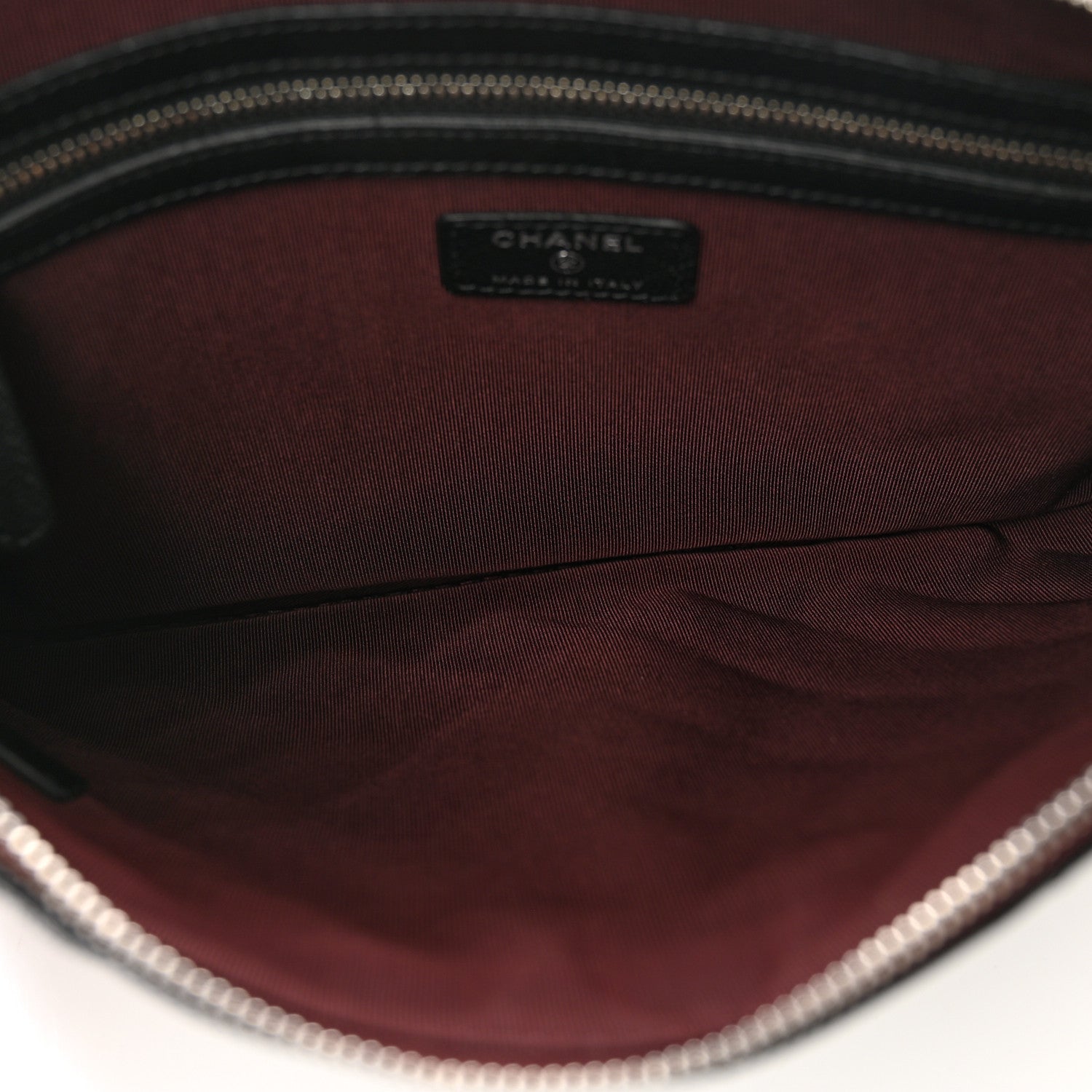 Chanel Caviar Quilted Medium Cosmetic Case Black 5 of 7