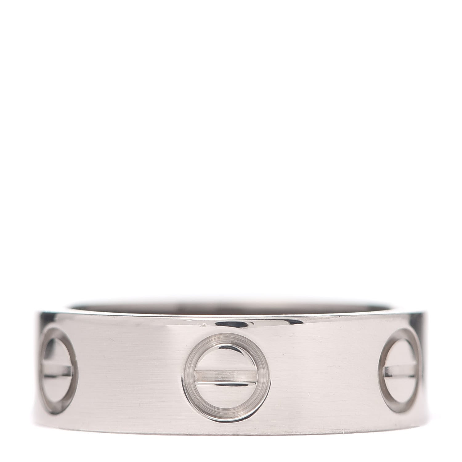 Cartier 18K White Gold 5.5mm LOVE Ring 49 4.75 1 of 4