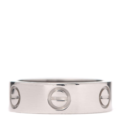 Cartier 18K White Gold 5.5mm LOVE Ring 49 4.75 1 of 4