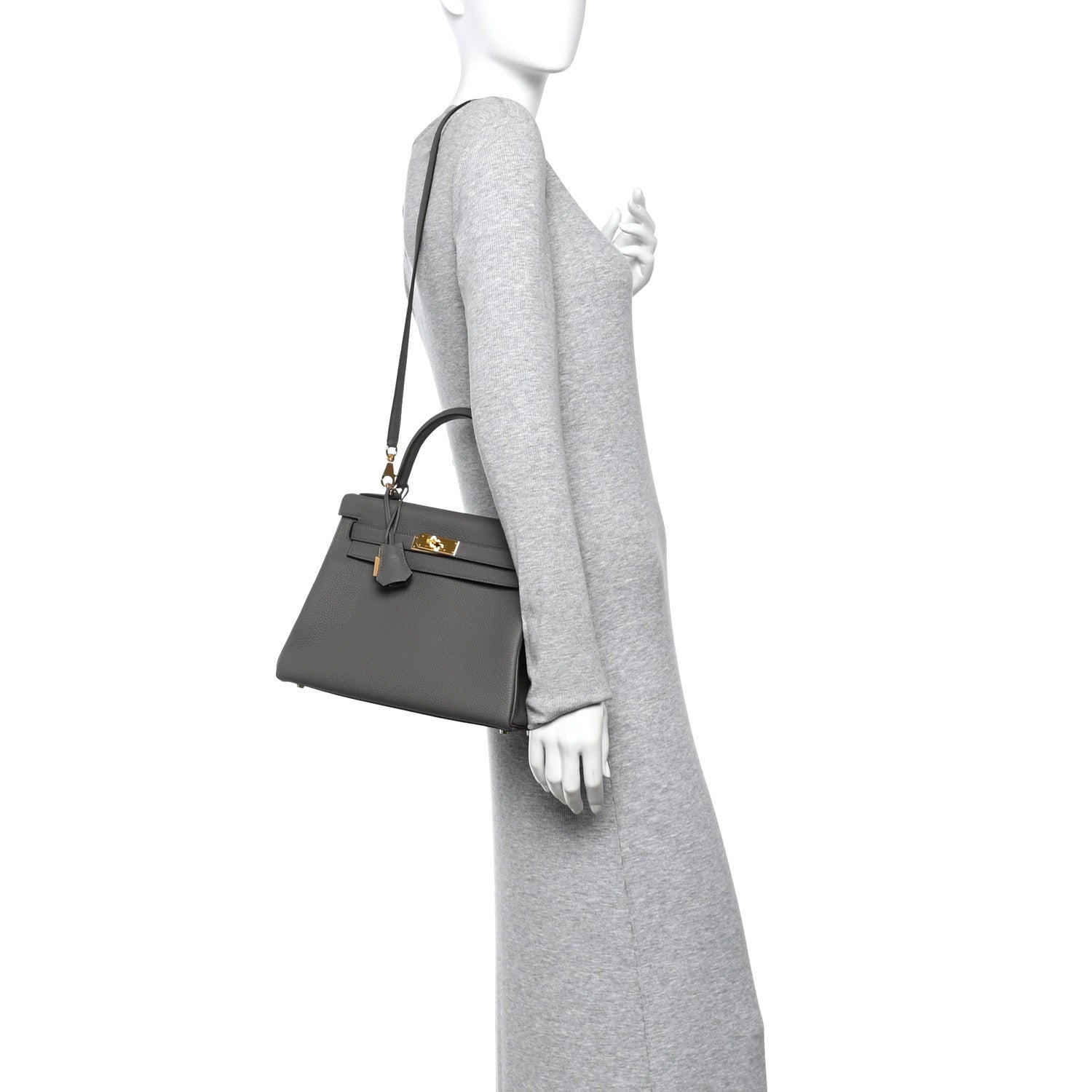 Hermes Togo Kelly Retourne 28 Etain 2 of 10