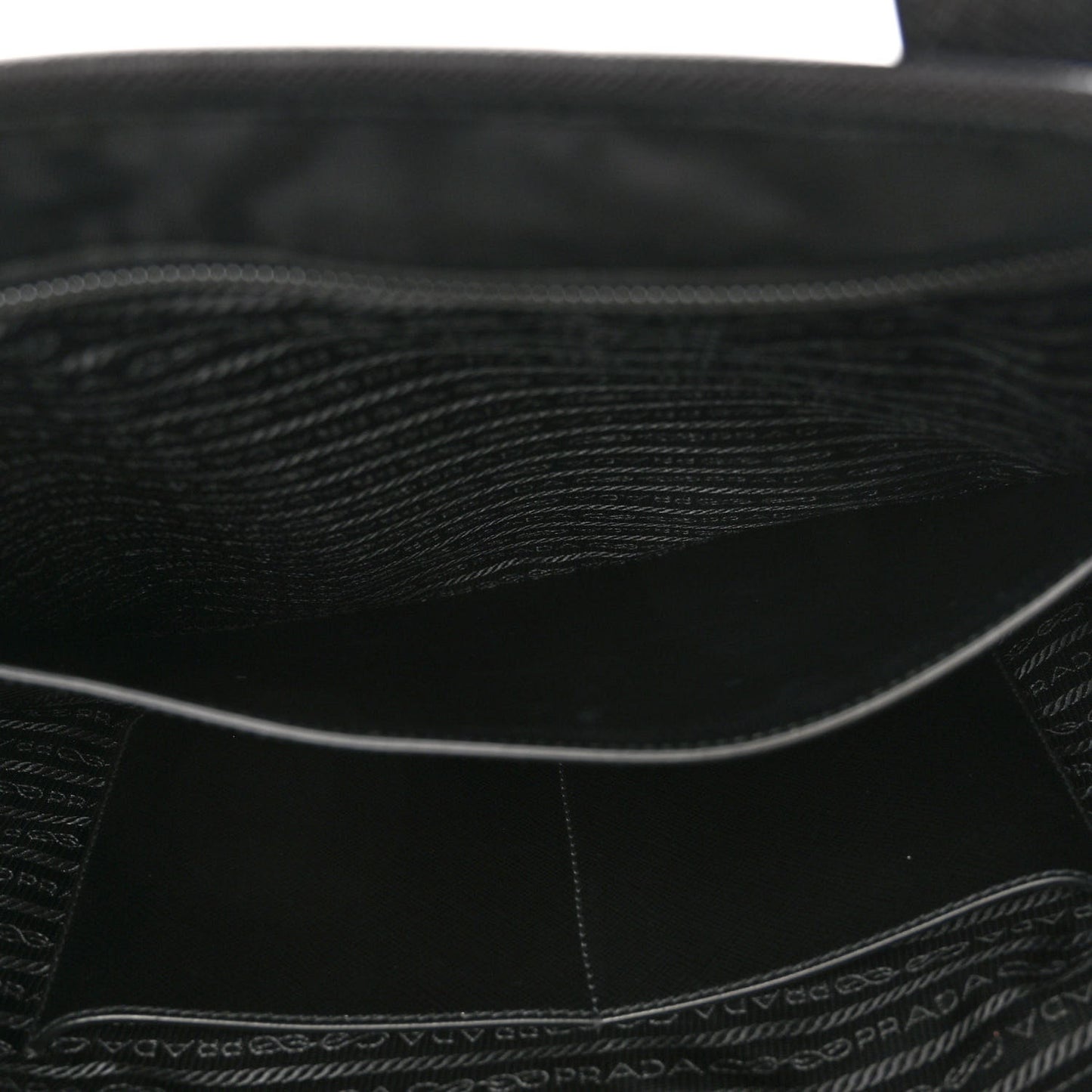 Tessuto Nylon Saffiano Tote Black