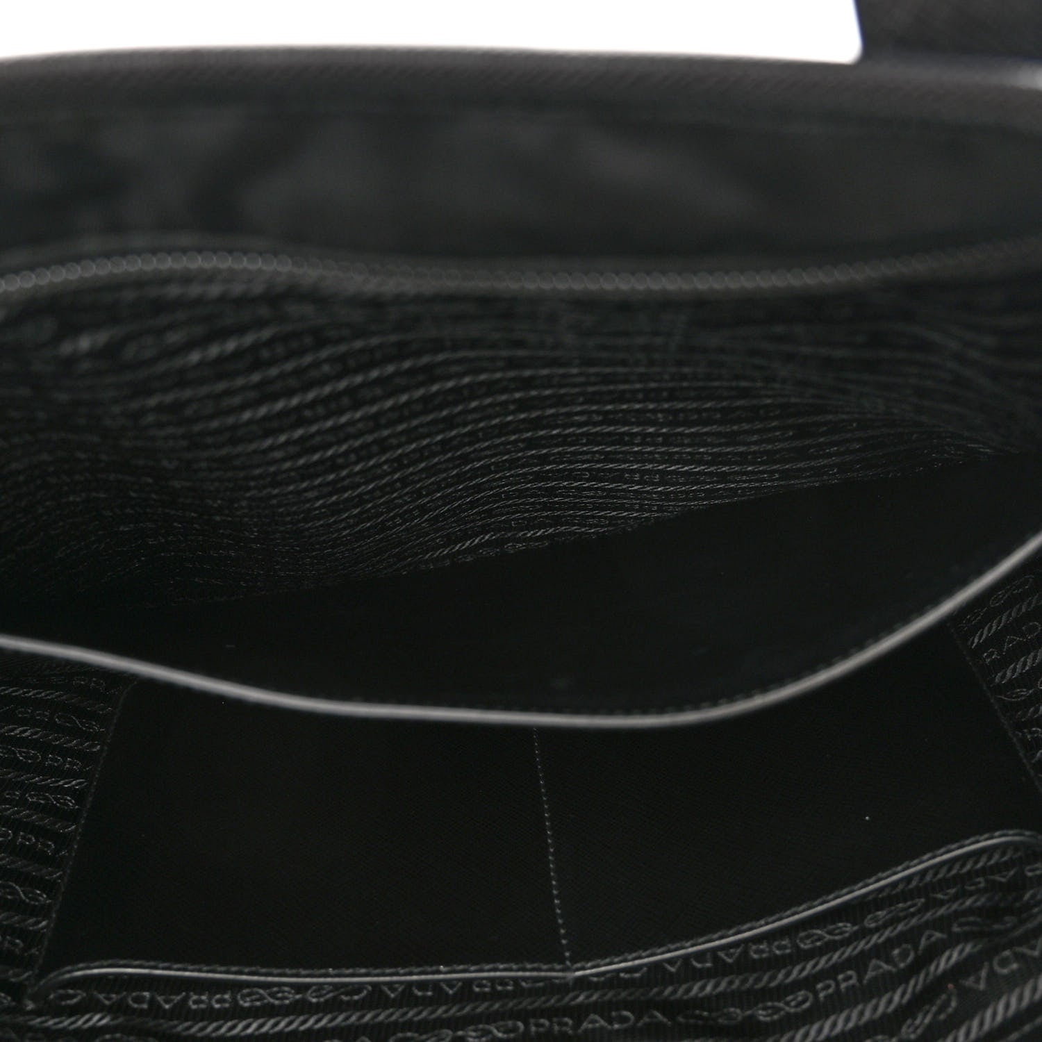 Prada Tessuto Nylon Saffiano Tote Black 6 of 13