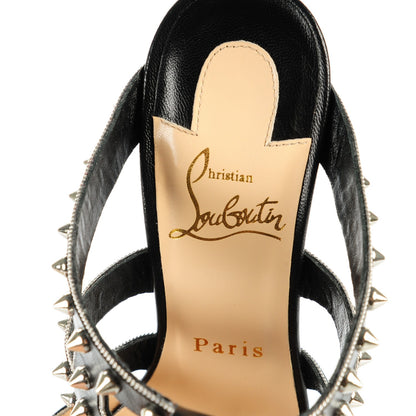 Christian Louboutin Kid Tchicaboum 100 Pumps 36 Black Silver 7 of 8