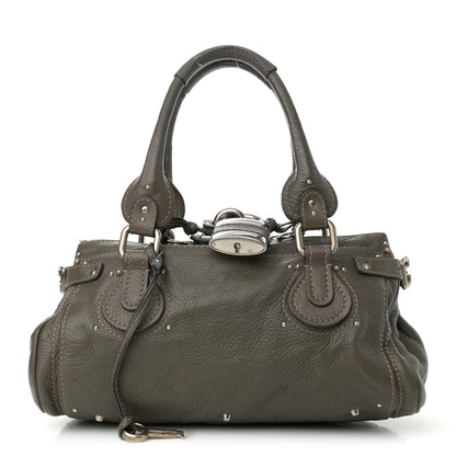 Chloe Calfskin Medium Paddington Satchel Gris Vert 1 of 14