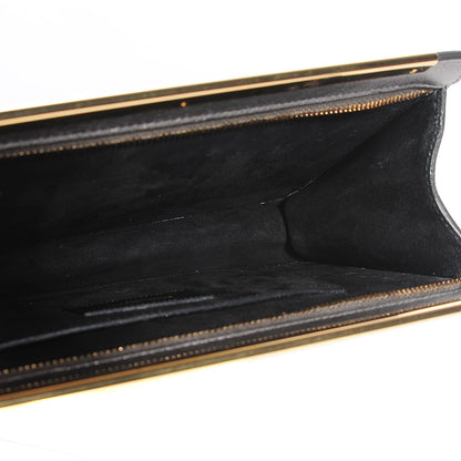 Saint Laurent Metallic Calfskin Lutetia Clutch Gunmetal 5 of 8