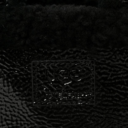 Telfar X UGG Crinkle Patent Shearling Small Shopping Bag Black 8 of 11