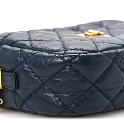 Chanel Aged Calfskin Quilted Mini Reissue Camera Case Navy 9 of 10