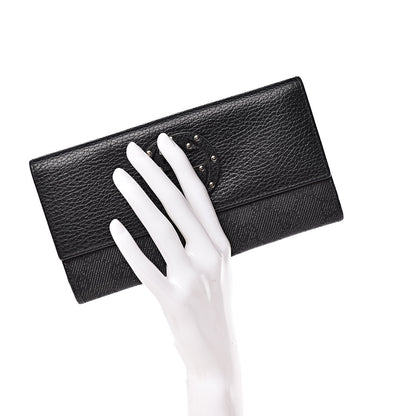 Gucci Calfskin Monogram Blondie Continental Wallet Black 2 of 8
