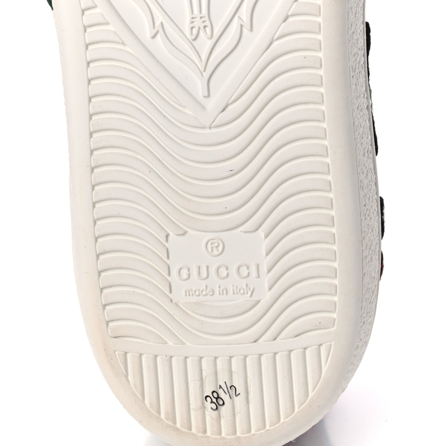 Gucci Calfskin Web Floral Embroidered Womens Ace Sneakers 38.5 White 6 of 10