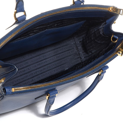 Prada Saffiano Lux Medium Double Zip Tote Bluette 5 of 10