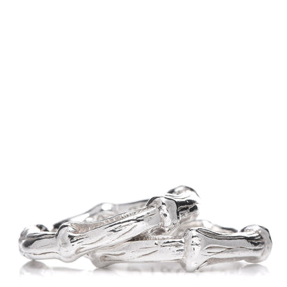 Tiffany Sterling Silver Bamboo Set of 2 Stackable Rings 43 2.75 1 of 8