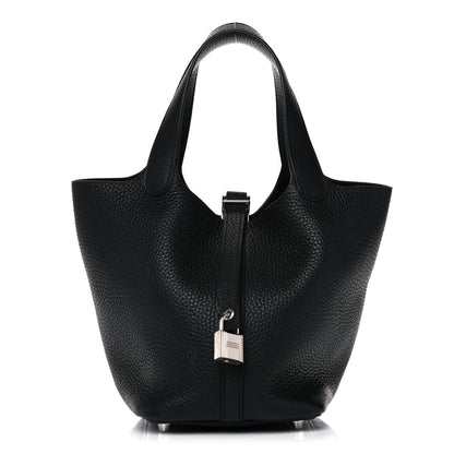 Hermes Taurillon Clemence Picotin Lock 18 PM Black 1 of 8