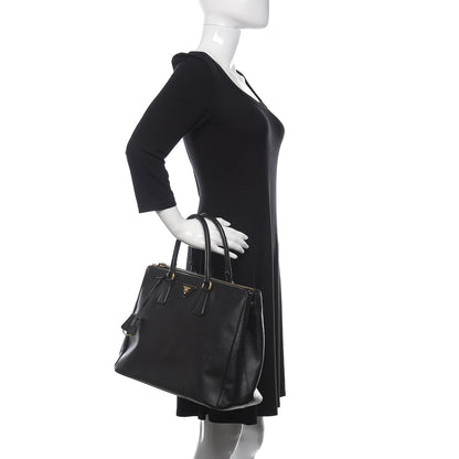 Prada Saffiano Medium Galleria Double Zip Tote Black 2 of 21