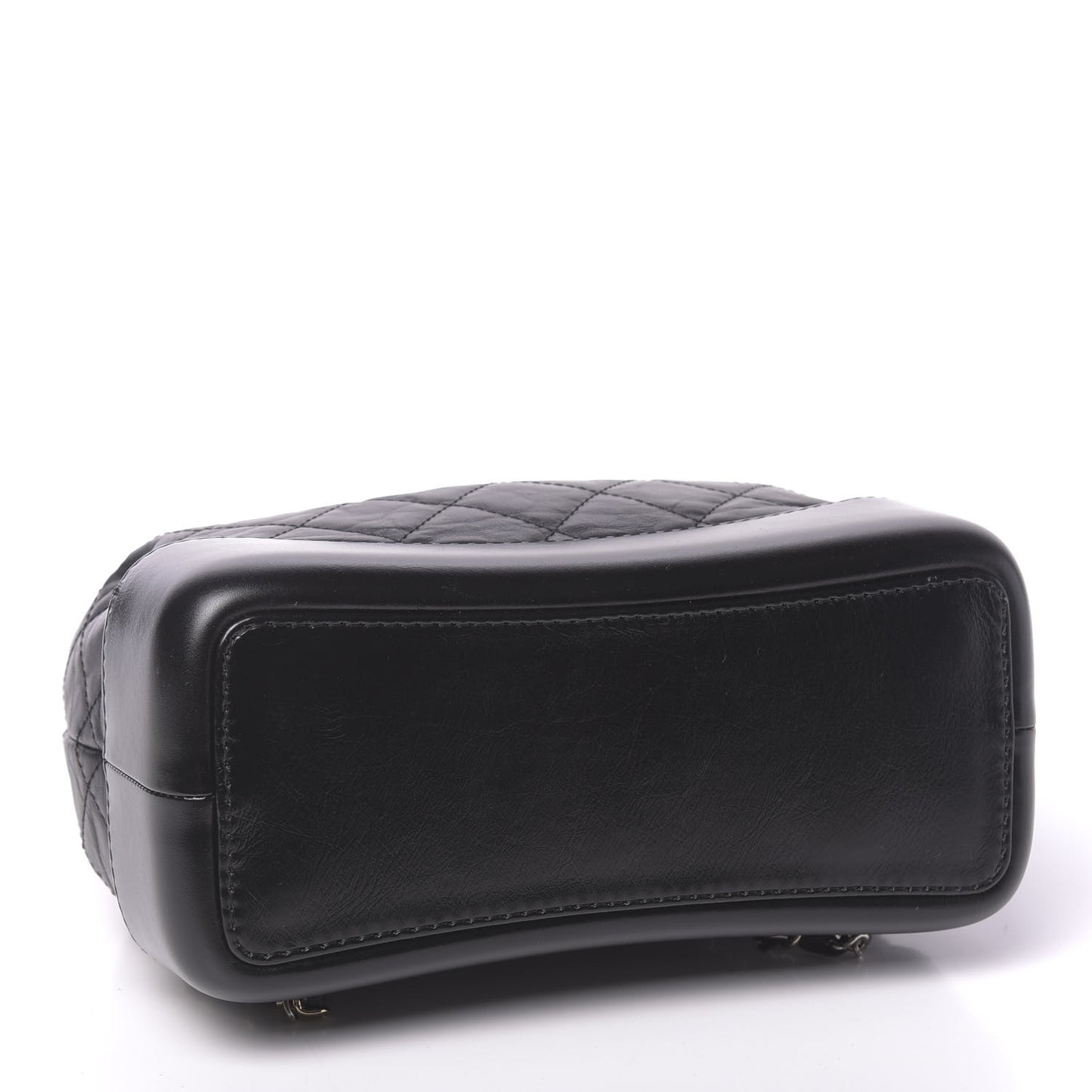 Aged Calfskin Quilted Small Gabrielle Backpack Black