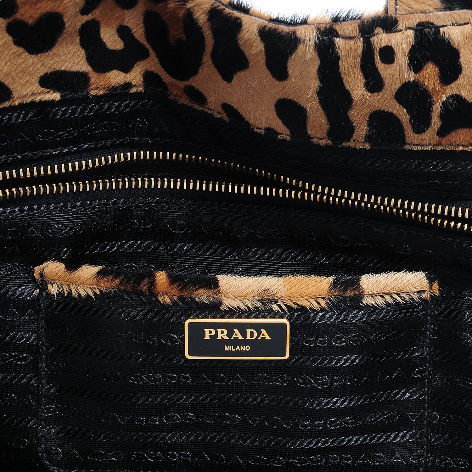 Prada Calf Hair Leopard Print Shopping Tote 9 of 10