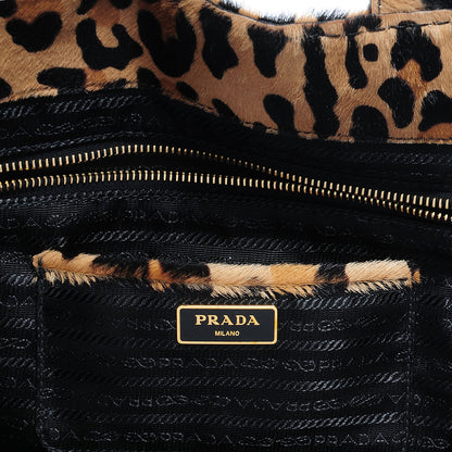 Prada Calf Hair Leopard Print Shopping Tote 9 of 10