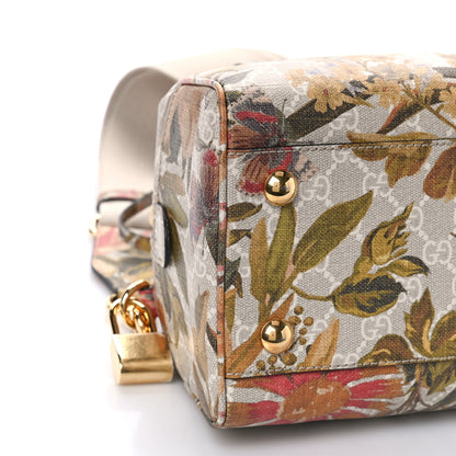 Gucci GG Supreme Monogram Water Flora Web Medium Ophidia Top Handle Bowler Bag Beige White Multicolor 7 of 8