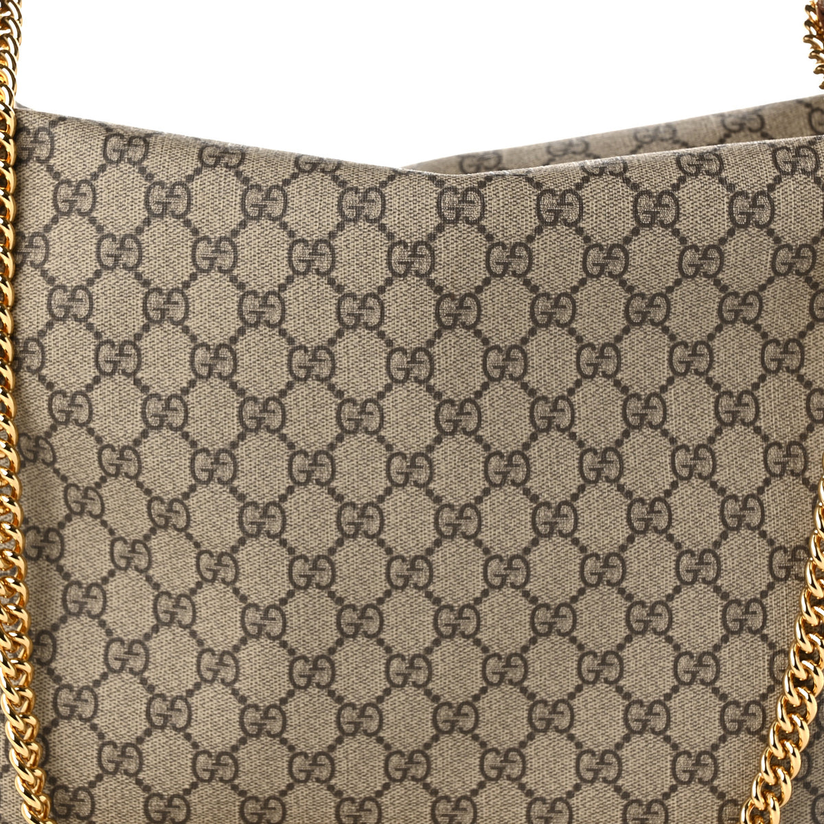 Gucci GG Supreme Monogram Large Linea A Hobo Light Brown 8 of 11
