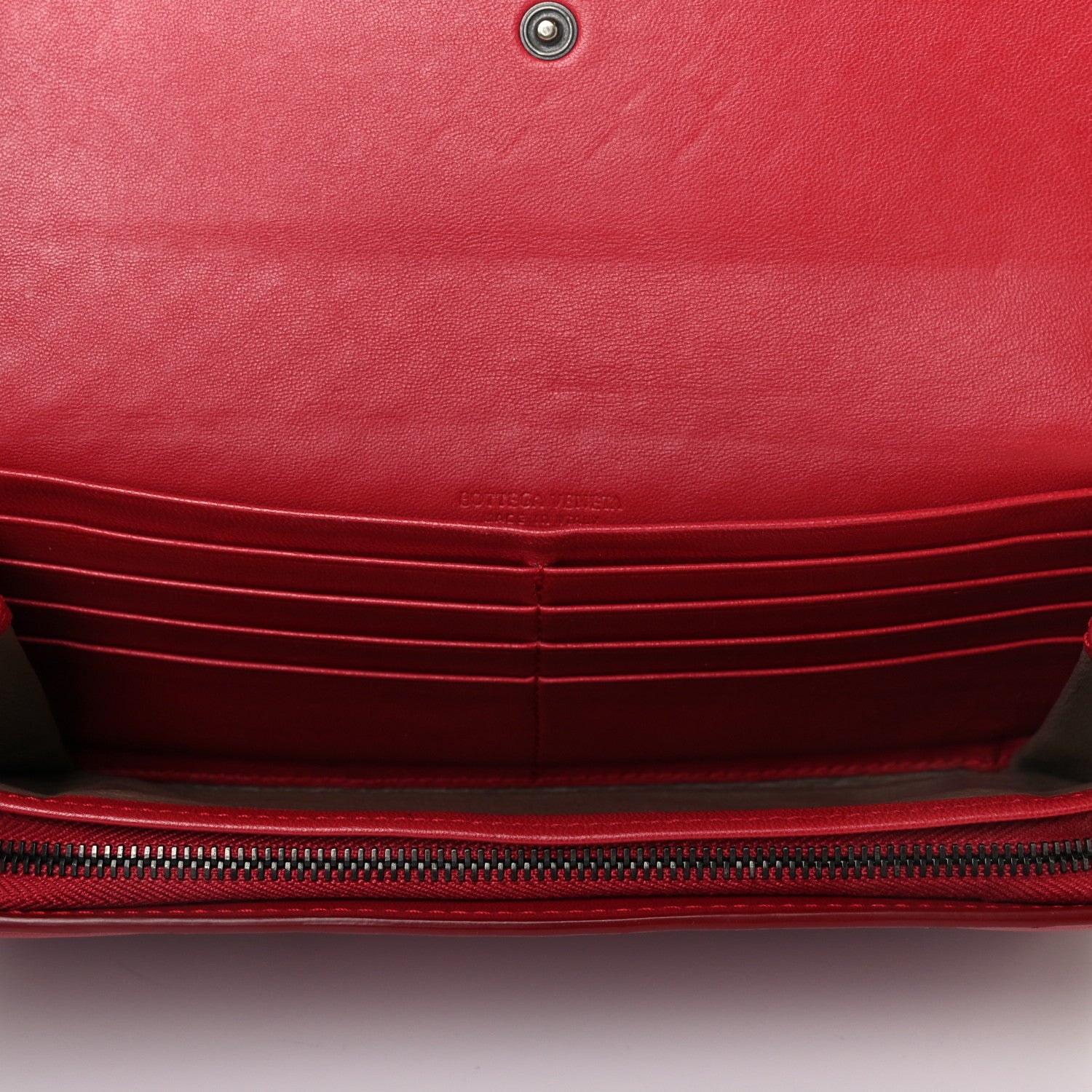 Bottega Veneta Nappa Intrecciato Continental Wallet Red 4 of 4