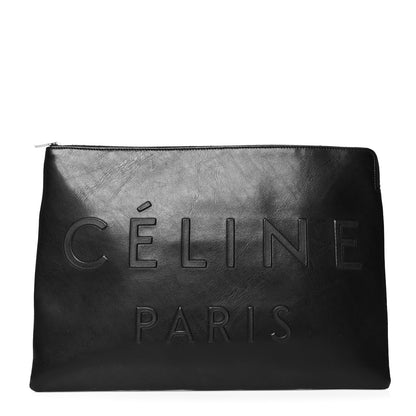 Celine Calfskin Large Made In Clutch Pouch Black 1 of 10