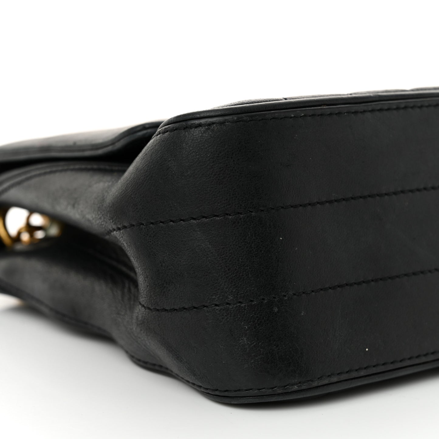 Lambskin Matelasse Monogram Medium Vicky Chain Bag Black