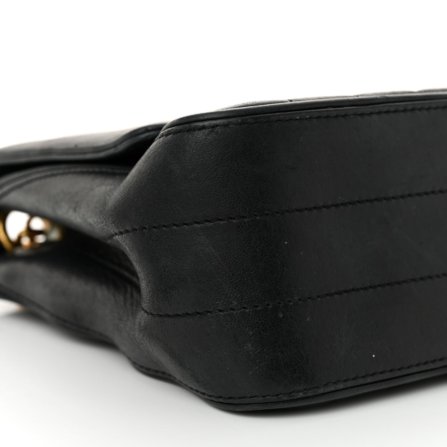 Saint Laurent Lambskin Matelasse Monogram Medium Vicky Chain Bag Black 9 of 17