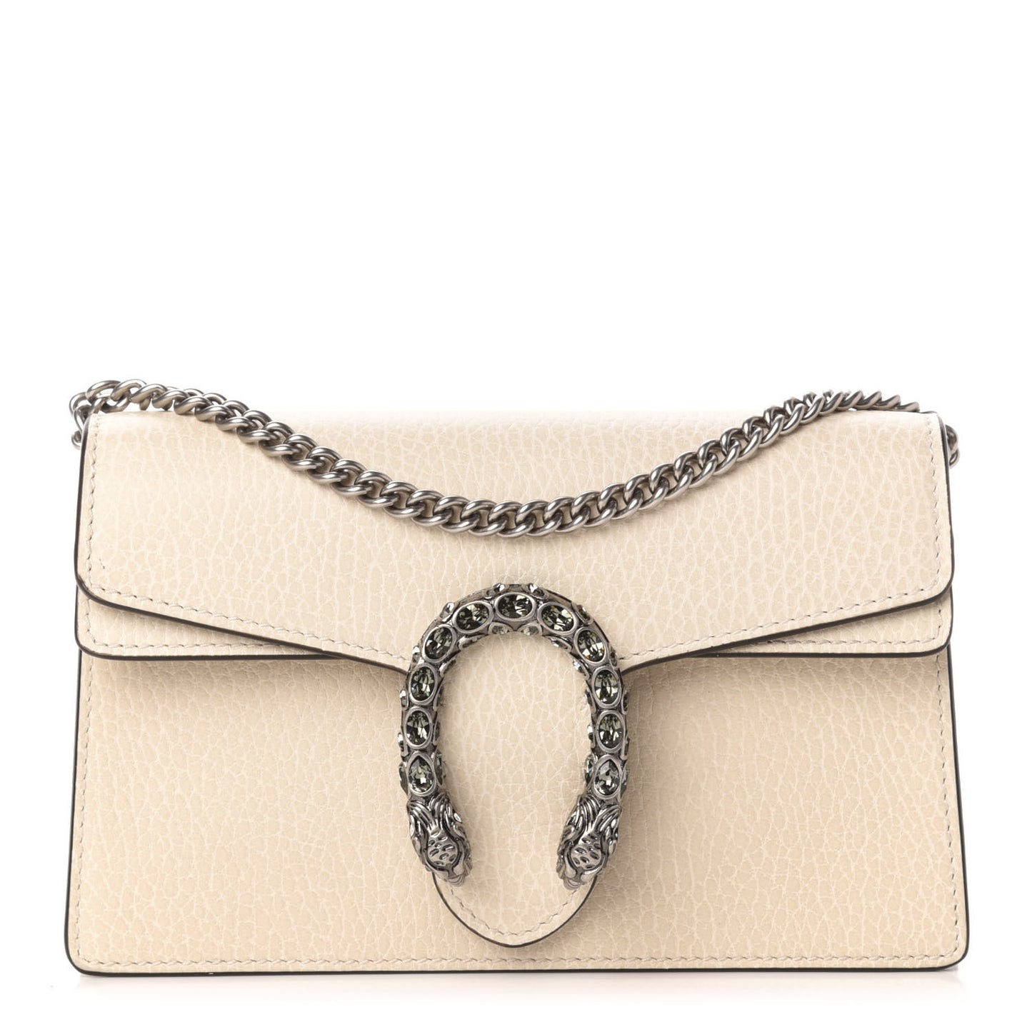 Dollar Calfskin Crystal Super Mini Dionysus Shoulder Bag Mystic White Black Diamond