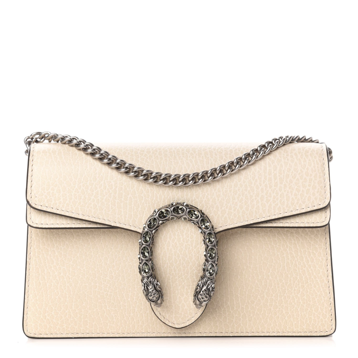 Gucci Dollar Calfskin Crystal Super Mini Dionysus Shoulder Bag Mystic White Black Diamond 1 of 10