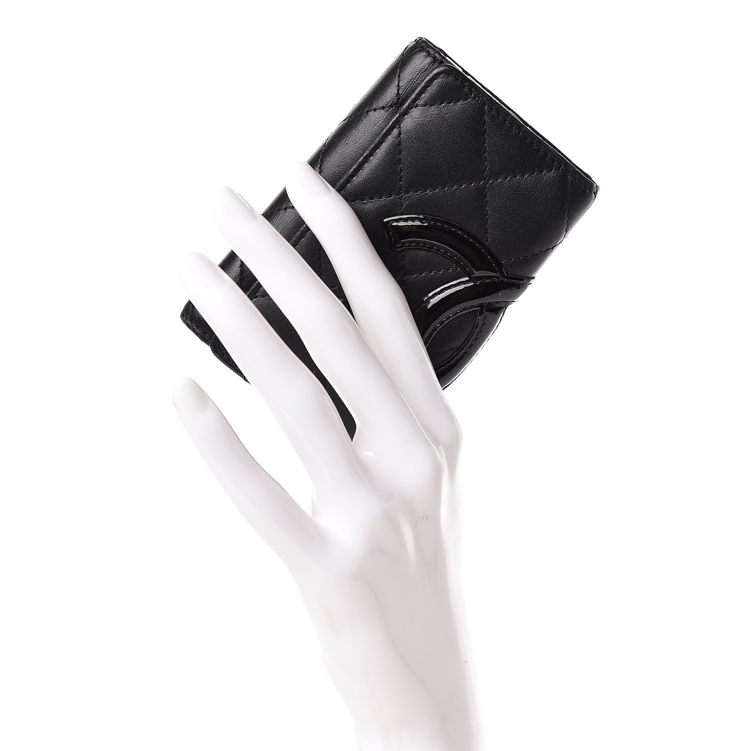 Chanel Calfskin Quilted Cambon 6 Key Holder Black 2 of 12