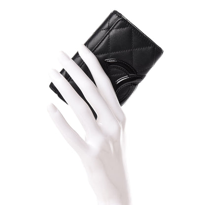 Chanel Calfskin Quilted Cambon 6 Key Holder Black 2 of 12