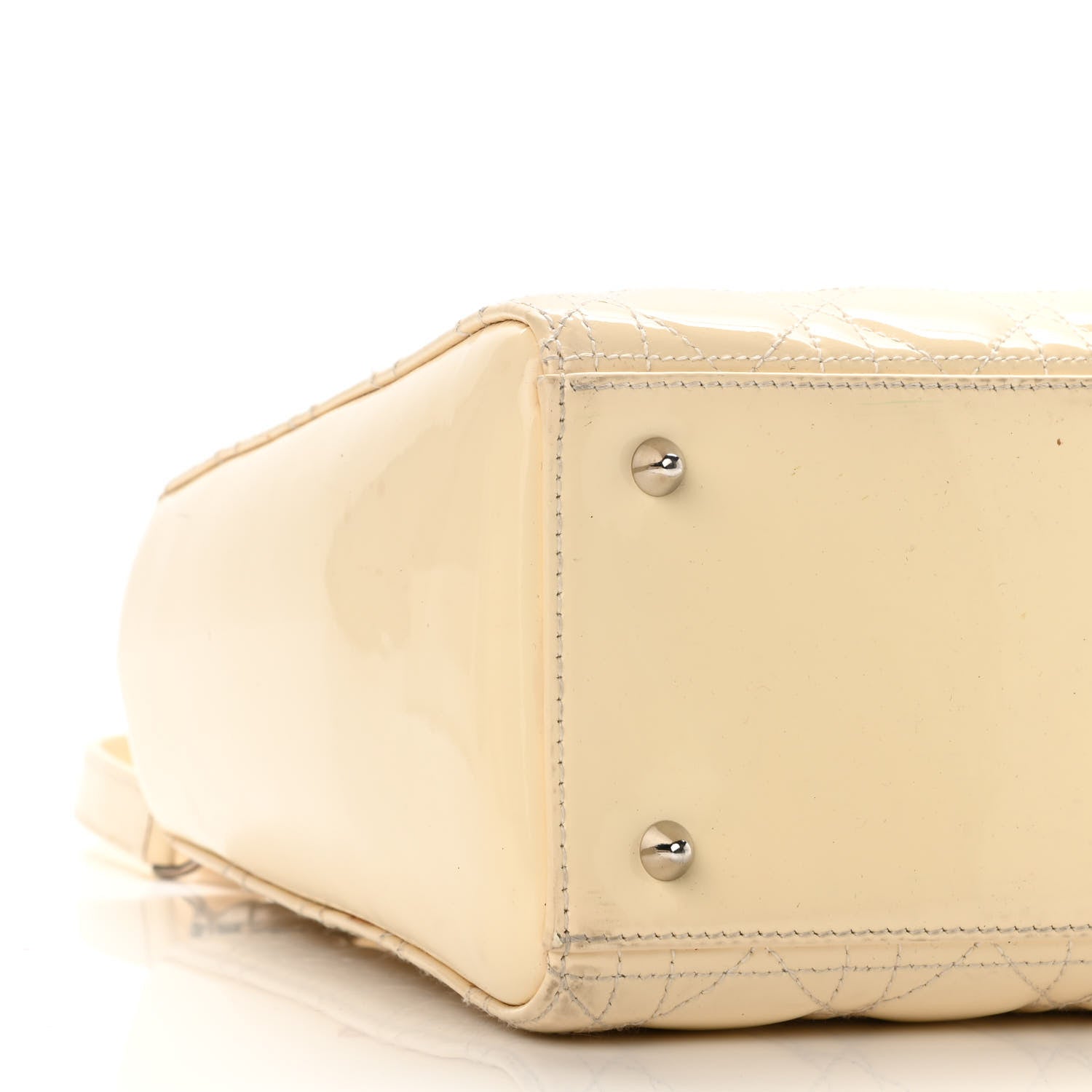 Christian Dior Patent Cannage Medium Lady Dior White 8 of 16