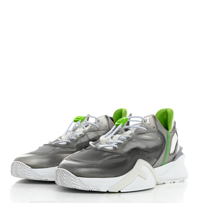 Fendi Fabric Calfskin Rubber Transparent Mens Fendi Flow Low Top Sneakers 9 Grigio Ultra White 3 of 10