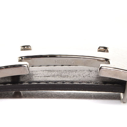 Hermes Box Togo 32mm H Belt 95 Etoupe Black 6 of 7