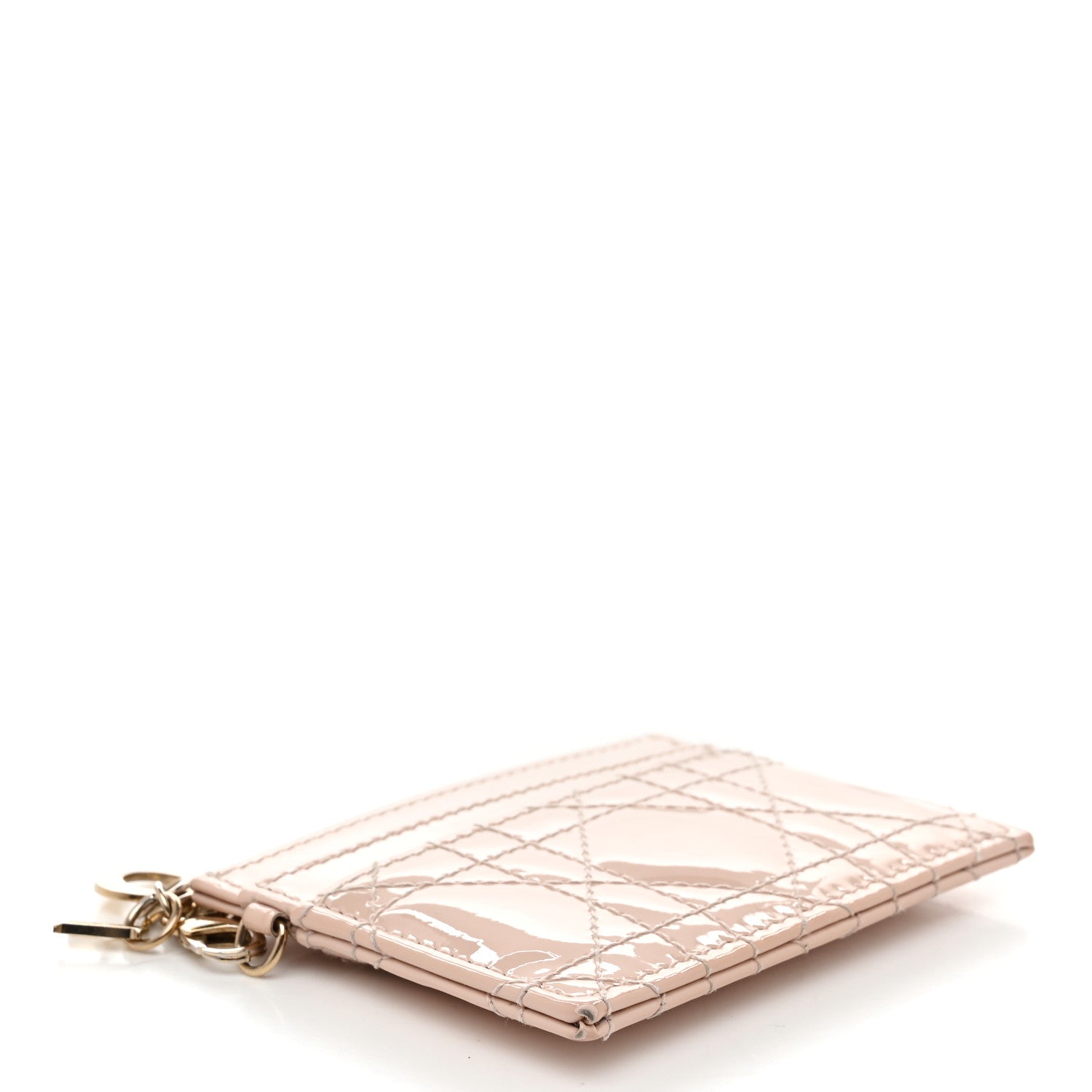 Christian Dior Patent Cannage Lady Dior Card Holder Powder Pink 4 of 10