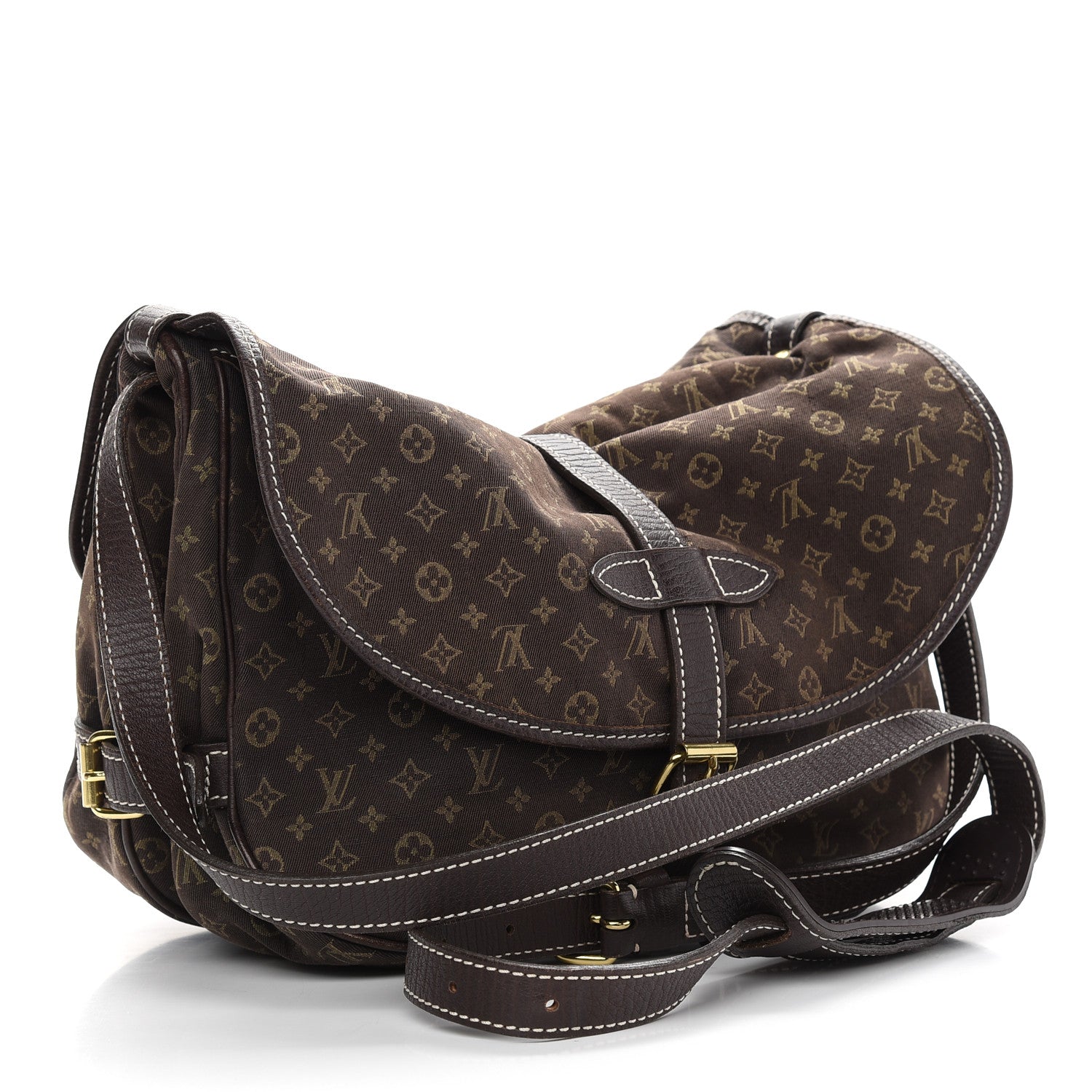 Louis Vuitton Monogram Mini Lin Saumur Ebene 3 of 12