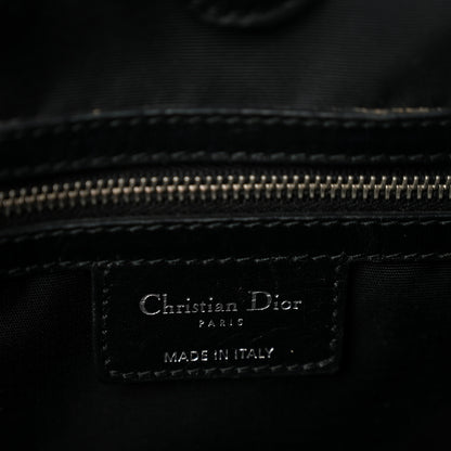 Christian Dior Coated Canvas Cannage Medium Panarea Tote Black 5 of 13