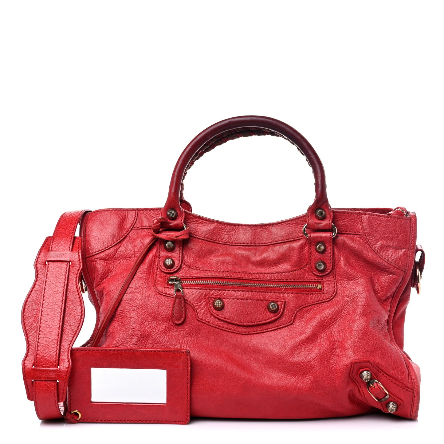 Agneau Giant 12 Rose Gold Hardware City Rouge Coquelicot