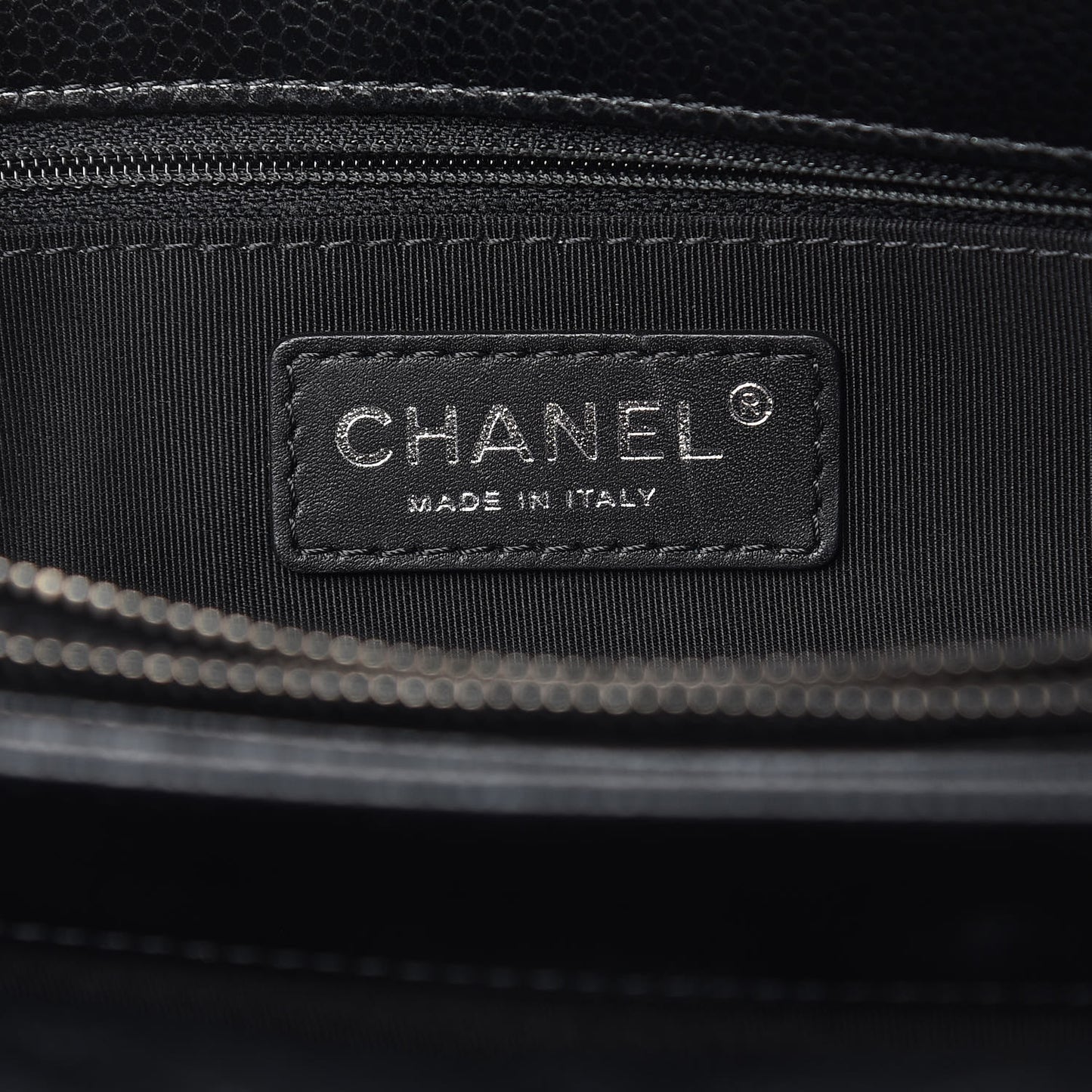 Caviar Quilted City Shopping Tote Black