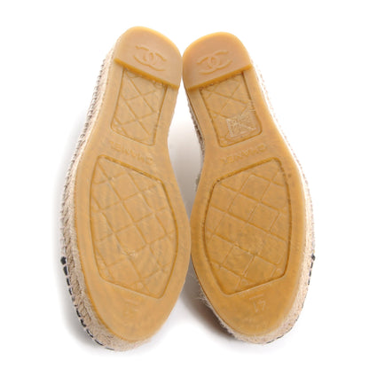 Chanel Toile Espadrilles Beige Black 41 5 of 7