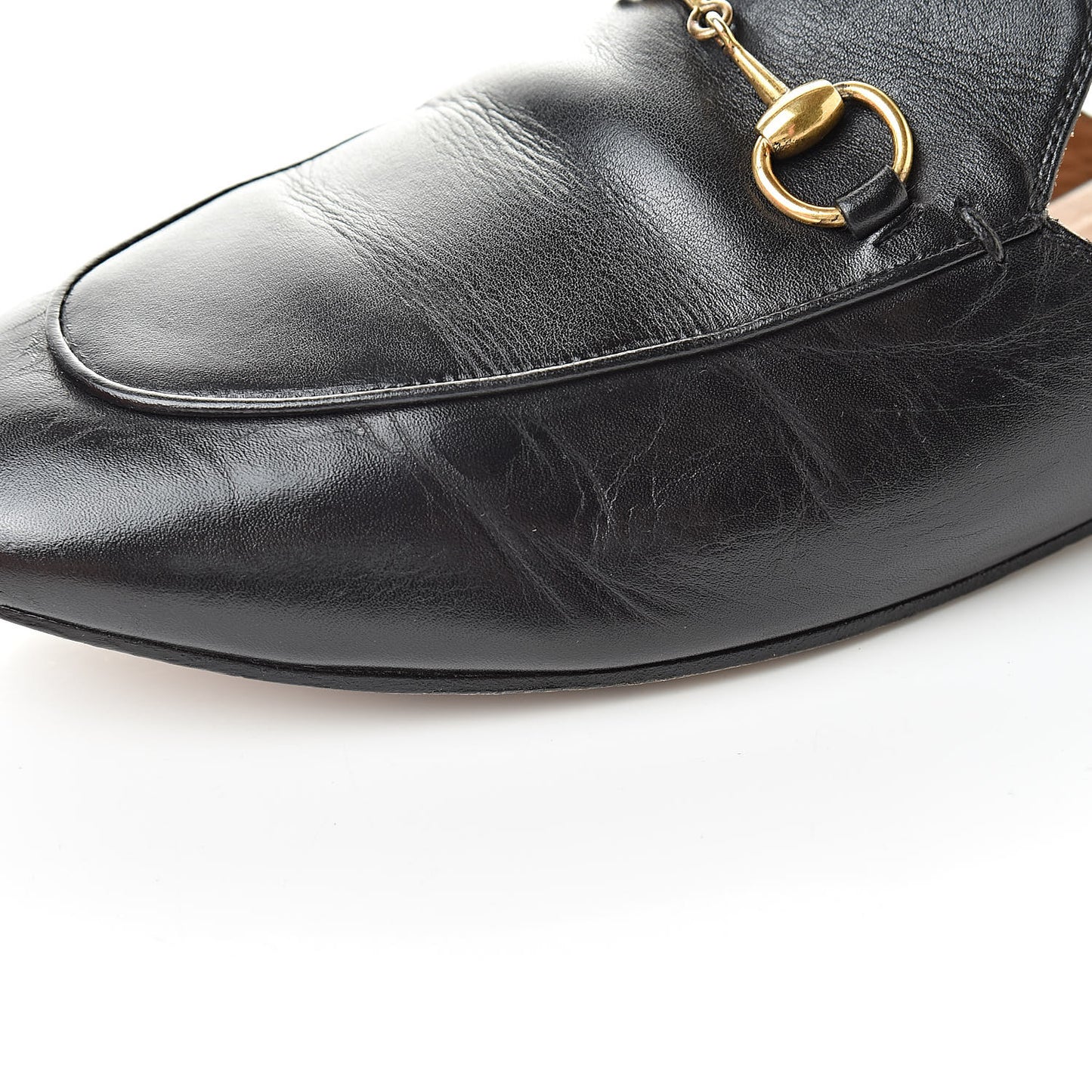 Calfskin Womens Princetown Slippers 37.5 Black
