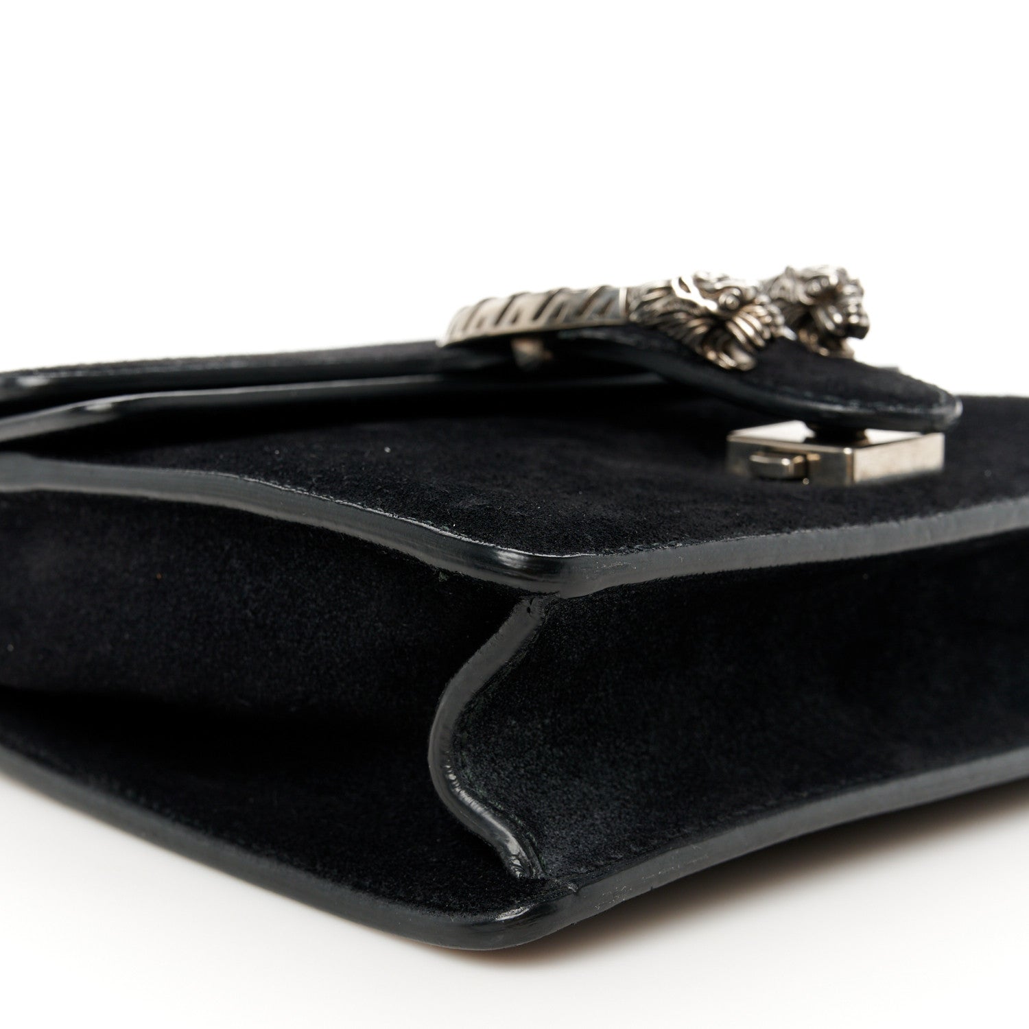 Gucci Suede Mini Dionysus Shoulder Bag Black 9 of 10