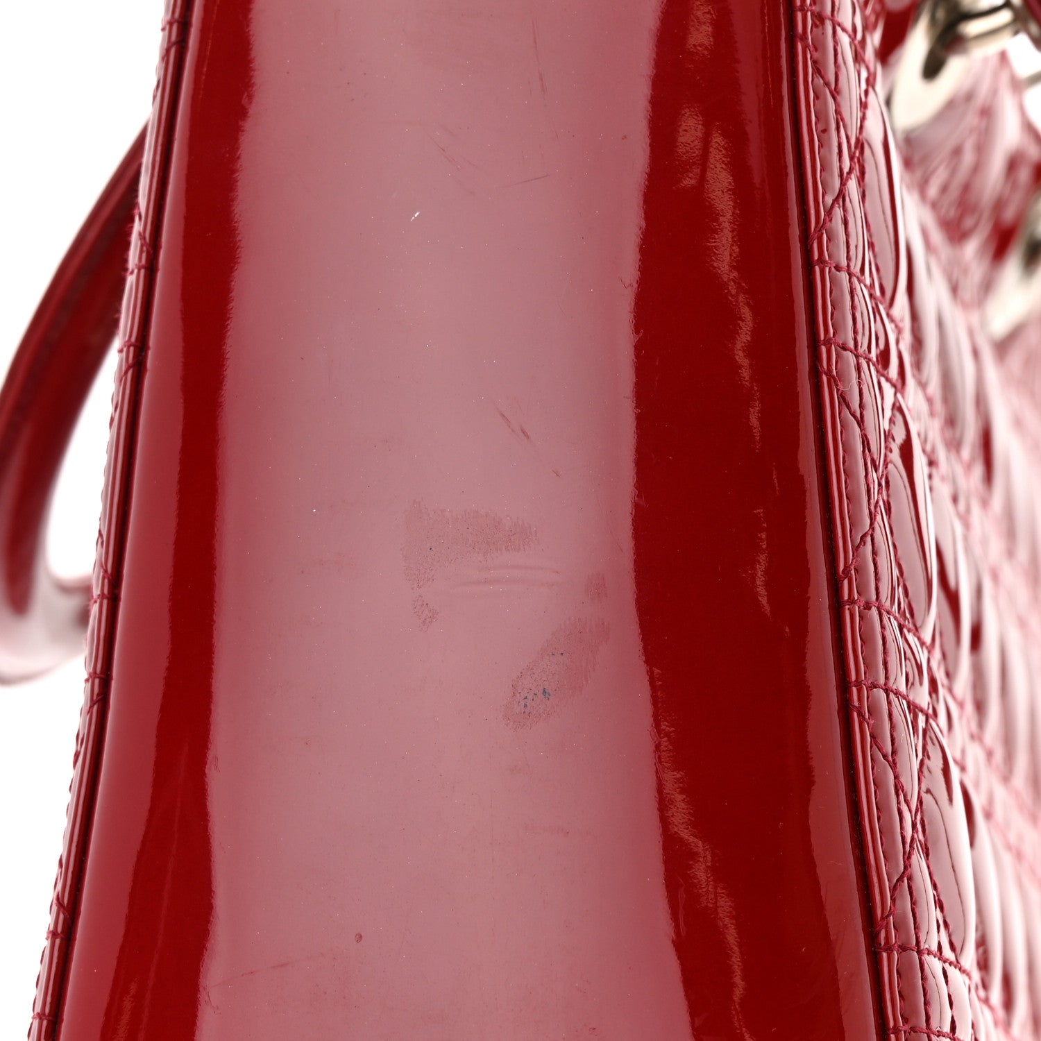 Christian Dior Patent Cannage Large Lady Dior Red 15 of 19