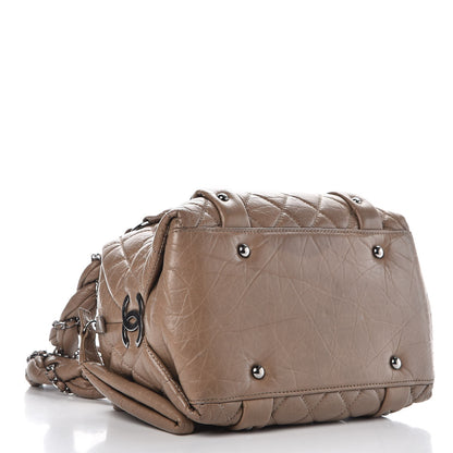 Chanel Distressed Lambskin Lady Braid Small Tote Taupe 4 of 15