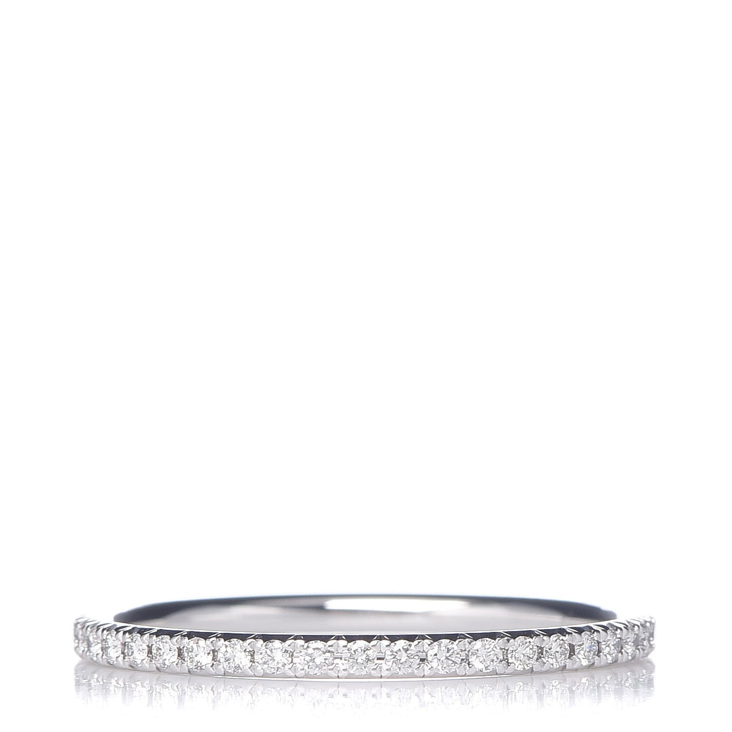 18K White Gold Diamond Metro Band Ring 53 6.5