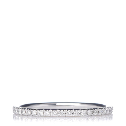 Tiffany 18K White Gold Diamond Metro Band Ring 53 6.5 3 of 4