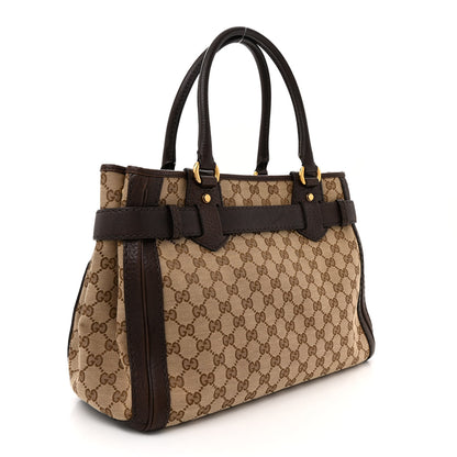 Gucci Monogram Medium GG Running Tote Dark Brown 3 of 12