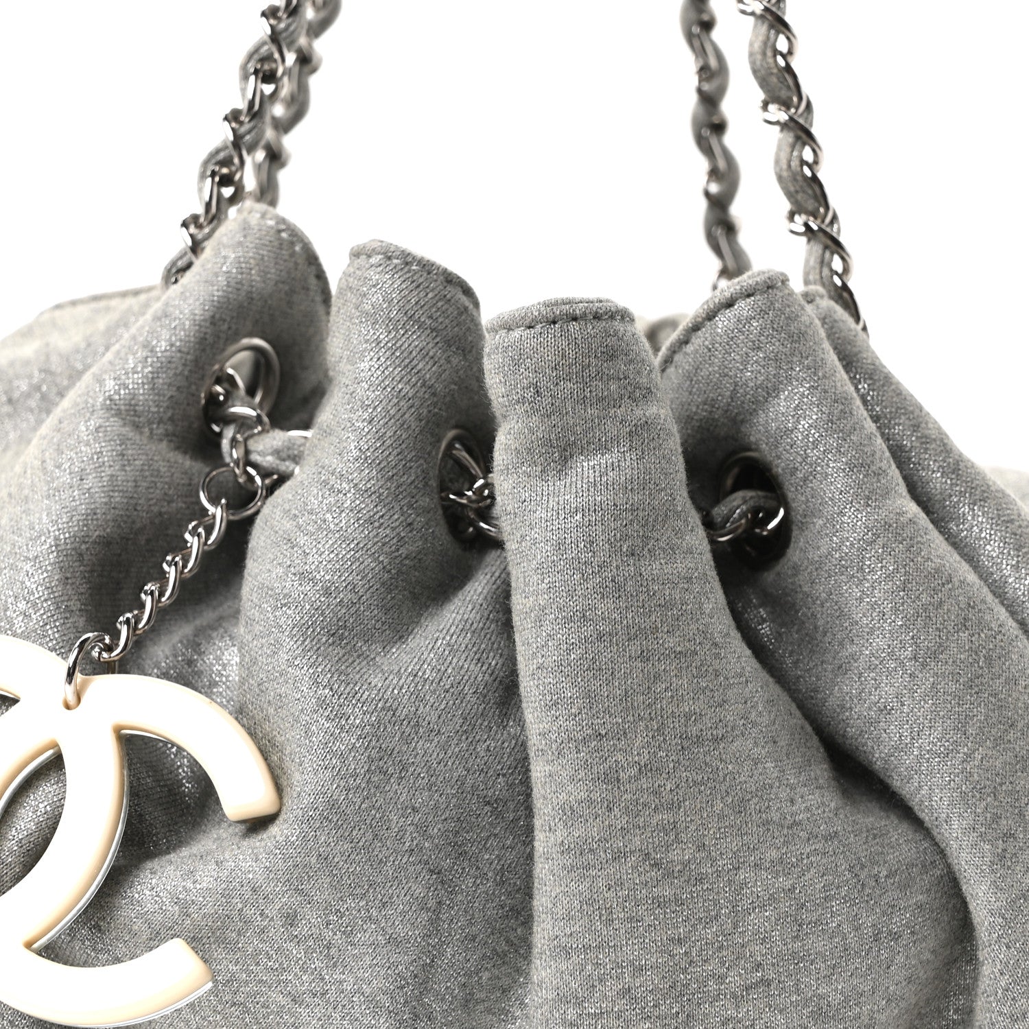 Chanel Jersey Melrose Cabas Grey 8 of 10