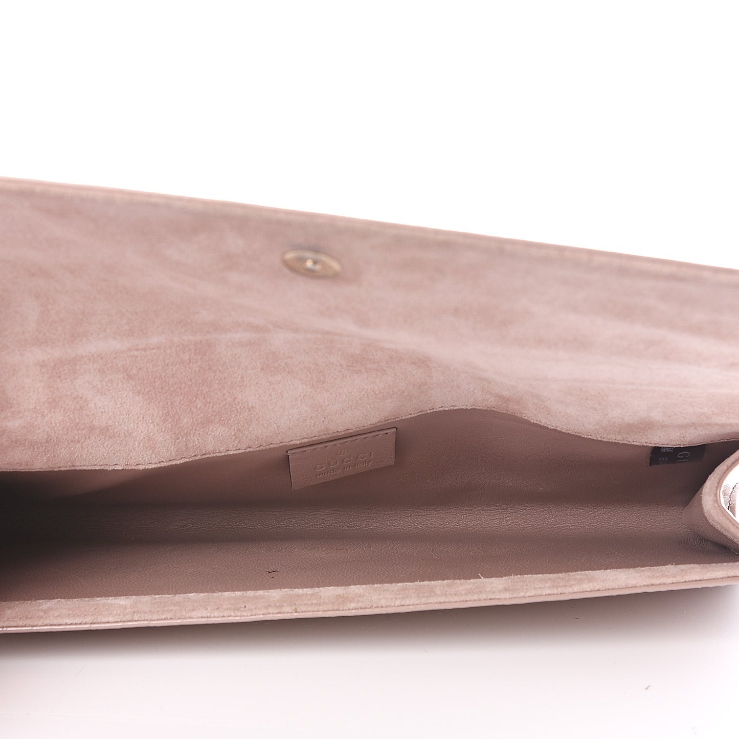Patent Microguccissima Small Broadway Clutch Dark Cipria