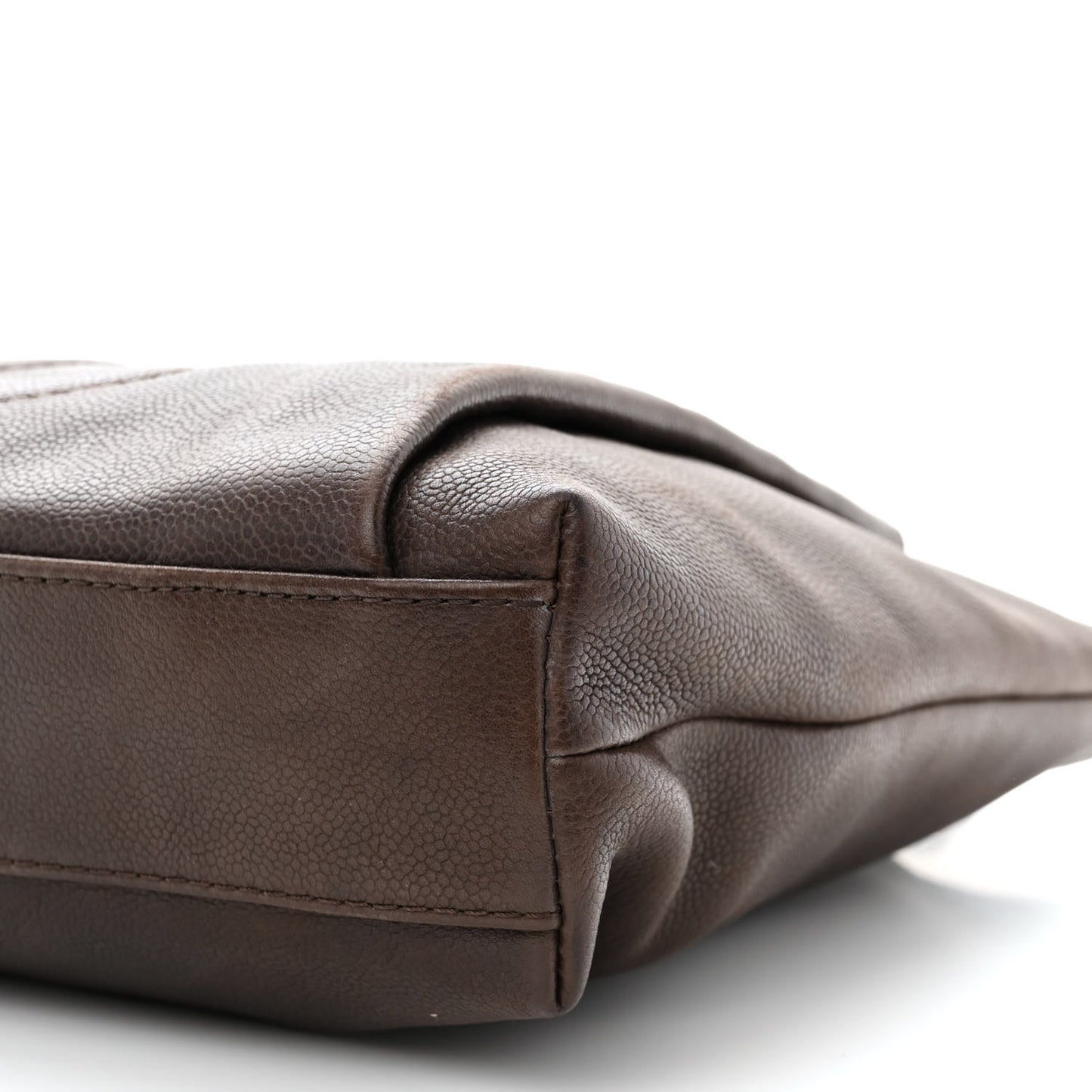 Caviar CC Timeless Shoulder Bag Dark Brown